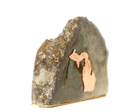 Petoskey Stone Decorator with Copper Full Michigan Small #1123-3