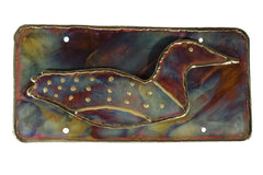 Copper Art Loon License Plate