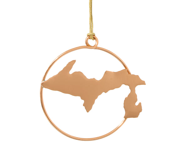 Copper Michigan Ornament