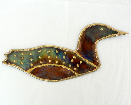 Copper Art Loon Wall Decor Large