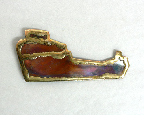 Copper Art Ore Boat Magnet