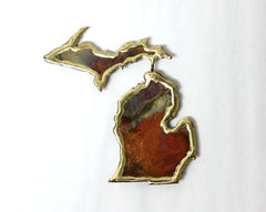 Copper Art Full Michigan Magnet